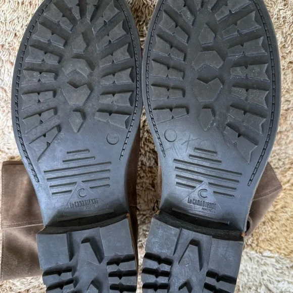 La Canadienne Women's Olive Buckled Wedge Booties - Picture 8 of 11